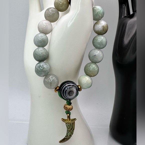 IMMORTALITY AMAZONITE NATURAL STONES BRACELET size 7” - Picture 4 of 13